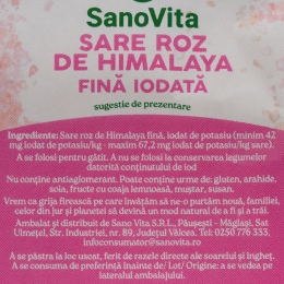 Sare roz de Himalaya fină iodată, 500g