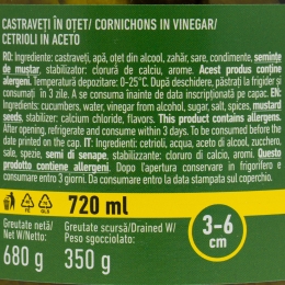 Castraveți dulci-acrișori în oțet 680g