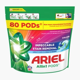 Detergent de rufe capsule All-in-One Pods Color, 80 spălări, 80 buc