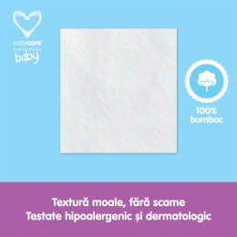 Dischete igienice pătrate pentru bebelusi si copii, 10x9.5cm, 60 buc