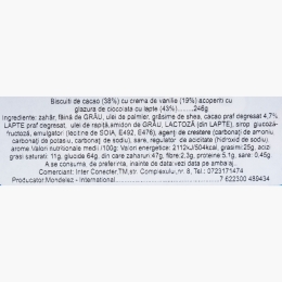 Biscuiți de cacao înveliți în ciocolată cu lapte 246g