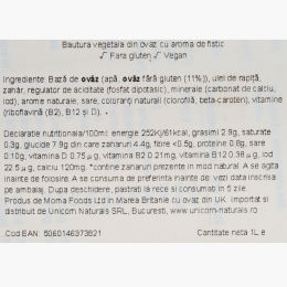Băutură vegetală din ovăz cu aromă de fistic 1l