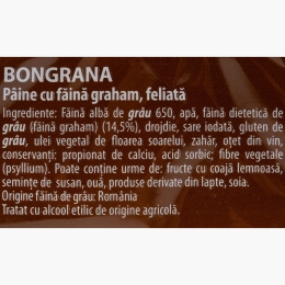 Pâine toast graham Bongrana 600g