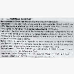 Recompense pentru câini, file de rață, 100g