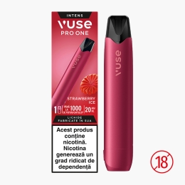 Țigară electronică Pro One 1000 Strawberry Ice, 20mg/ml