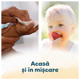 Șervețele umede pentru bebeluși Harmonie Calendula, 4 pachete x 44 buc, 176 buc