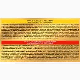 Hrană umedă pentru pisici Gold Delicii Suculente, 4x85g, mix de arome (pui și vită)