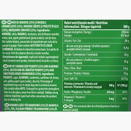 Mix de arahide, migdale caramelizate și merișoare Cocktail Mix 120g