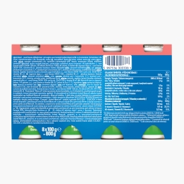 Iaurt de băut cu căpșuni și banane 8x100g