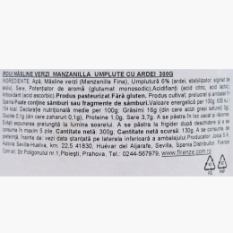 Măsline verzi Manzanilla umplute cu ardei 300g