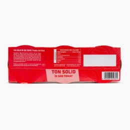 Ton solid în sos tomat 3x80g