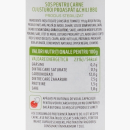 Sos pentru carne cu usturoi proaspăt și chili BBQ, 320g