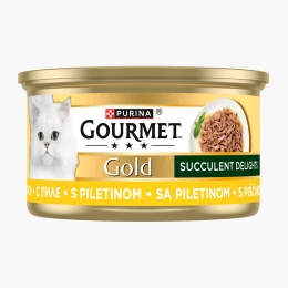 Hrană umedă pentru pisici Gourmet Gold Succulent Delights, 85g, cu pui
