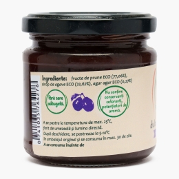 Dulceață de prune, fără zahăr adăugat, eco ~212g 