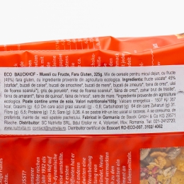 Musli eco cu fructe crocante fără gluten 325g