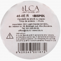 Candelă din sticlă, roșu - 10 ore