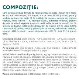 Hrană umedă pentru pisici adulte 85g, somon și afine în jeleu