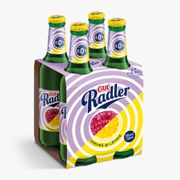 Bere cu gust de lămâie și zmeură cu 0% alcool, sticlă 4x0.5l