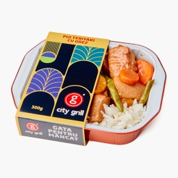 Pui teriyaki și orez 300g