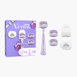 Aparat de ras Venus ComfortGlide Breeze (mâner + 3 rezerve + capac de protecție + suport pentru duș)