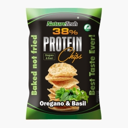 Chipsuri proteice 38% cu aromă de oregano și busuioc, 50g