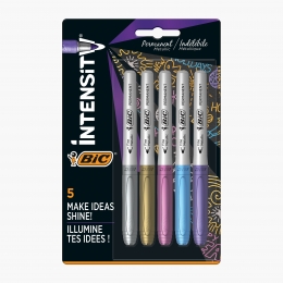 Set 5 markere permanente colorate metalice