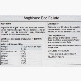 Anghinare eco, feliate 240g