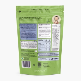 Pulbere proteică eco Vegan Protein 70% - Probiotic & Prebiotic, cu gust de cookies cu ciocolată, 500g