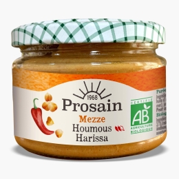 Aperitiv BIO cu humus și harissa 225g