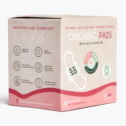 Absorbante cu aripioare, din bumbac organic 10 buc