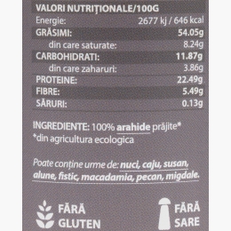 Cremă de arahide eco, crunchy 250g