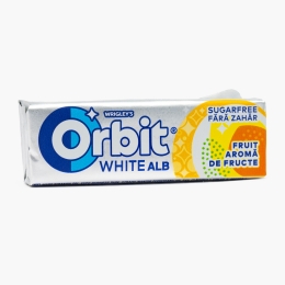 Gumă de mestecat White Fruit, fără zahăr 14g