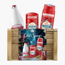 Set cadou Comoară (deodorant stick Deep Sea 50ml, gel de duș 250ml, loțiune după ras Captain 100ml)