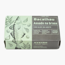 Cod la grătar cu usturoi în ulei de măsline 120g