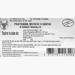 Pastramă mușchi evantai și cârnați Mangalița 500g