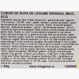 Cuburi eco pentru supă de legume Original 84g (8 buc)