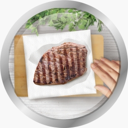 Prosoape de hârtie Jumbo, 3 straturi, 2 role, 460 foi