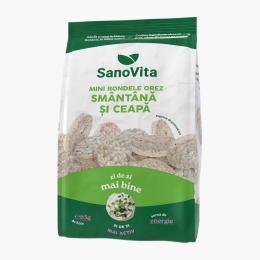 Mini rondele din orez expandat cu smântână și ceapă, sharing pack, 65g