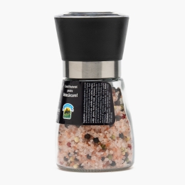Râșniță mix sare de Himalaya iodată și piper 4 culori 180g
