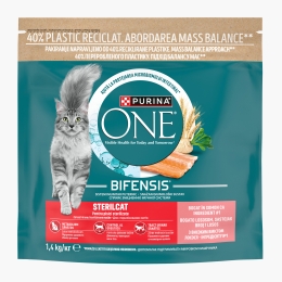 Hrană uscată pentru pisici sterilizate One Sterilcat, 1.4kg, cu somon și grâu