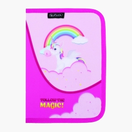 Penar neechipat cu 2 clape, model Unicorn Magic, 13.5 × 19.5 × 3 cm, roz