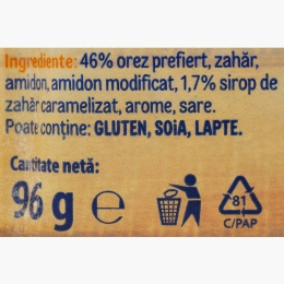 Mix pentru orez desert cu caramel, 96g