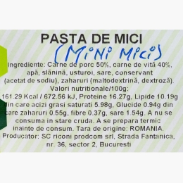 Mini mici 500g