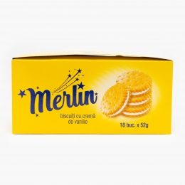 Biscuiți sandwich cu cremă de vanilie 936g (18x52g)