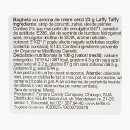 Baghetă cu aromă de mere verzi 23g