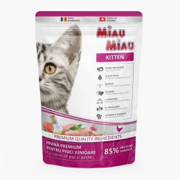 Hrană uscată premium pentru pisici junioare 800g, cu pui și pește