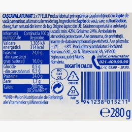 Cașcaval afumat, felii 280g