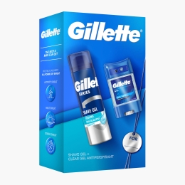 Set Cadou deodorant antiperspirant stick Clear Gel Cool Wave 70ml + gel de ras cu efect răcoritor, cu eucalipt 200ml