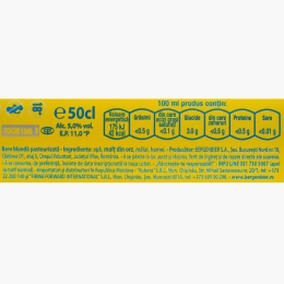Bere blondă pasteurizată doză 0.5l