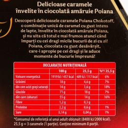 Caramele învelite în ciocolată amăruie Chokotoff 221g